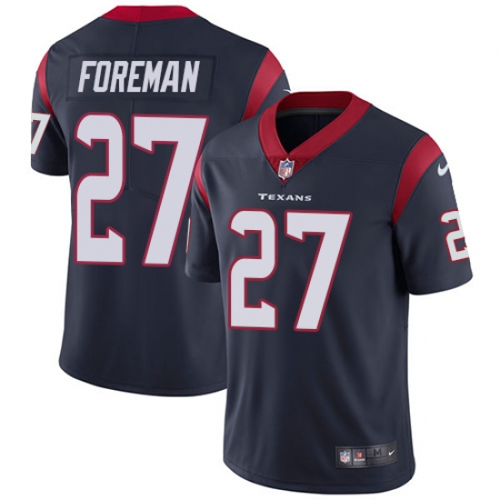 Men's Nike Houston Texans #27 D'Onta Foreman Limited Navy Blue Team Color Vapor Untouchable NFL Jersey - Ujersey