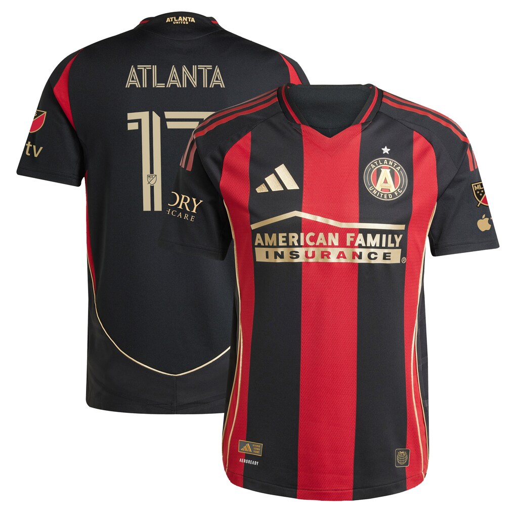 Men's Atlanta United FC #17 adidas Black 2025 The Connector Authentic Jersey - Ujersey