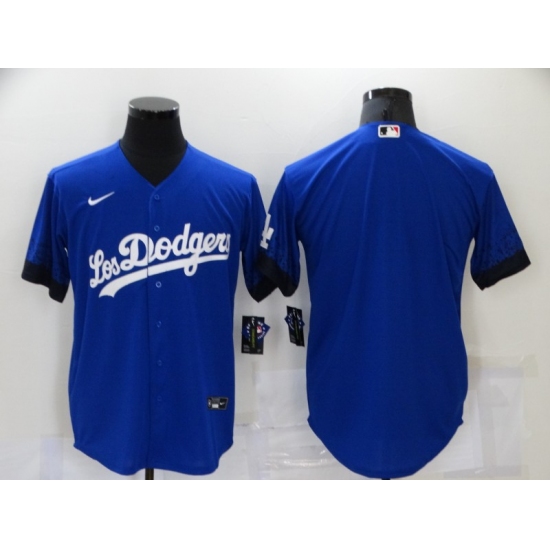 Men's Los Angeles Dodgers Blank Blue Game City Player Jersey - Ujersey