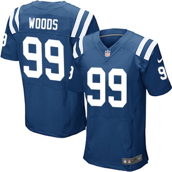 Men's Nike Indianapolis Colts #99 Al Woods Elite Royal Blue Team Color NFL Jersey - Ujersey