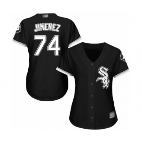 Women's Chicago White Sox #74 Eloy Jimenez Authentic Black Alternate Home Cool Base Baseball Jersey - Ujersey