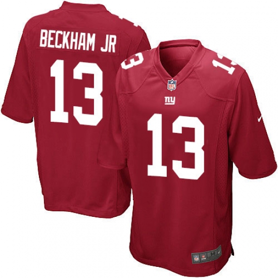 Men's Nike New York Giants #13 Odell Beckham Jr Game Red Alternate NFL Jersey - Ujersey