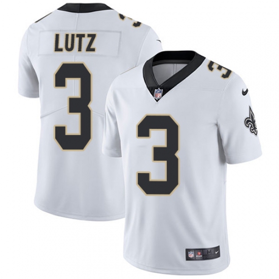 Youth Nike New Orleans Saints #3 Will Lutz White Vapor Untouchable Limited Player NFL Jersey - Ujersey
