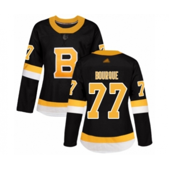 Women's Boston Bruins #77 Ray Bourque Authentic Black Alternate Hockey Jersey - Ujersey