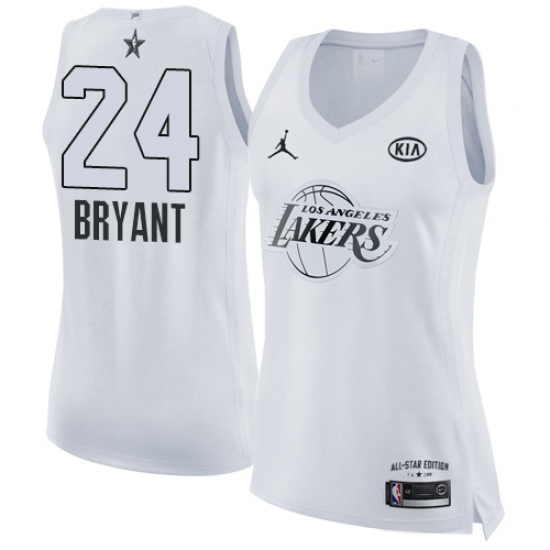 Women's Nike Los Angeles Lakers #24 Kobe Bryant Swingman White 2018 All-Star Game NBA Jersey - Ujersey