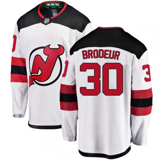 Men's New Jersey Devils #30 Martin Brodeur Fanatics Branded White Away Breakaway NHL Jersey - Ujersey