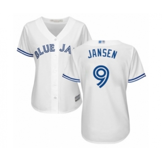 Women's Toronto Blue Jays #9 Danny Jansen Authentic White Home Baseball Player Jersey - Ujersey