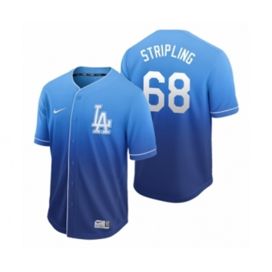 Men's Los Angeles Dodgers #68 Ross Stripling Royal Fade Nike Jersey - Ujersey