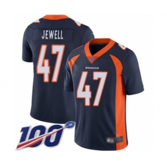 Men's Denver Broncos #47 Josey Jewell Navy Blue Alternate Vapor Untouchable Limited Player 100th Season Football Jersey - Ujersey