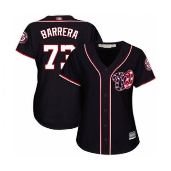 Women's Washington Nationals #73 Tres Barrera Authentic Navy Blue Alternate 2 Cool Base Baseball Player Jersey - Ujersey