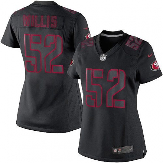 Women's Nike San Francisco 49ers #52 Patrick Willis Limited Black Impact NFL Jersey - Ujersey
