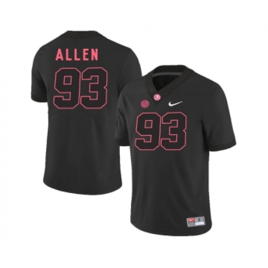Alabama Crimson Tide 93 Jonathan Allen Black College Football Jersey