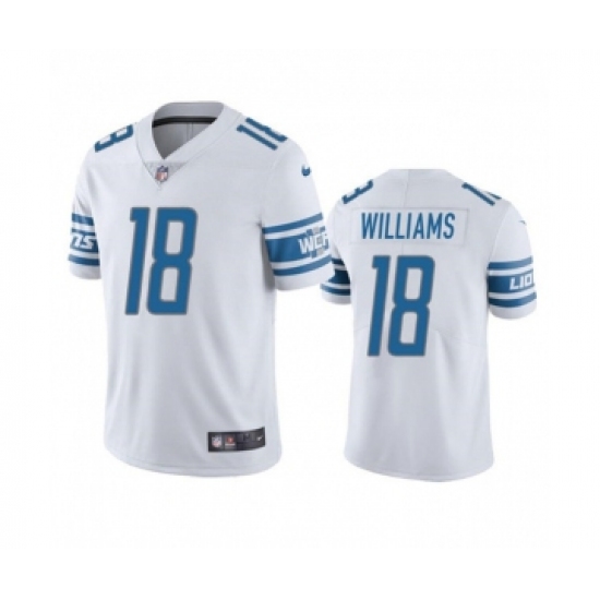 Men's Detroit Lions #18 Jameson Williams White Vapor Untouchable Limited Stitched Jersey - Ujersey