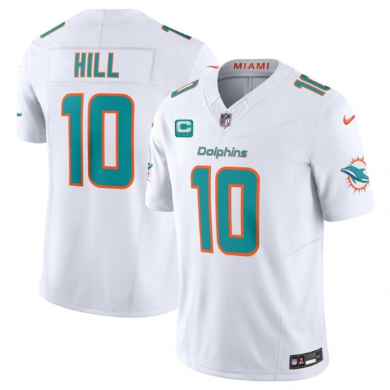 Men's Miami Dolphins #10 Tyreek Hill White F.U.S.E With 3-Star C Vapor Limited Stitched Football Jersey - Ujersey