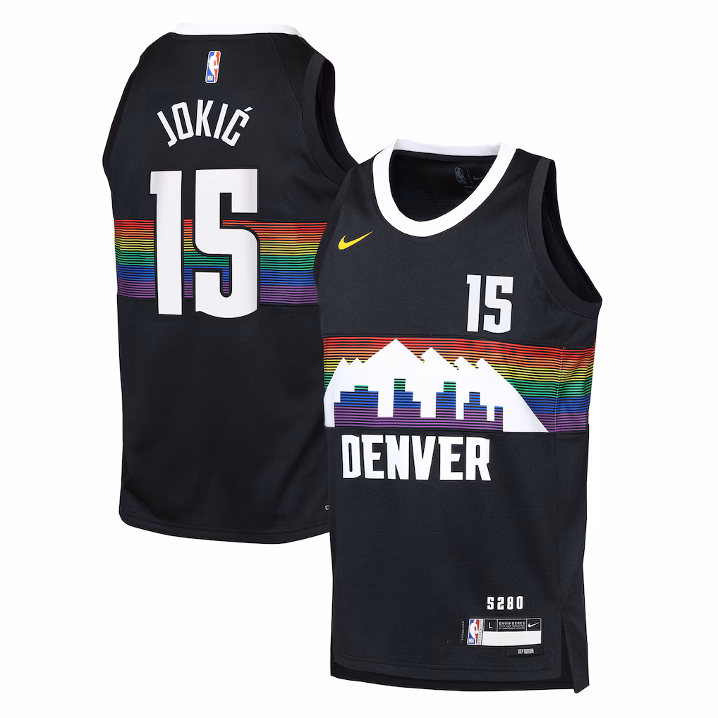 Youth Denver Nuggets Nikola Jokić Nike Black 2025/26 City Edition Swingman Jersey - Ujersey Shop