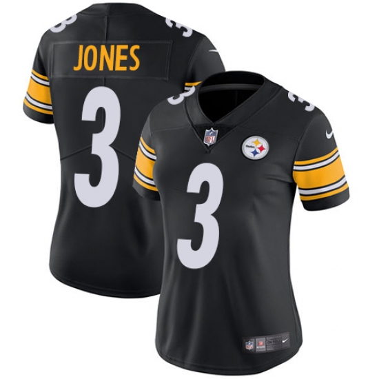 Women's Nike Pittsburgh Steelers #3 Landry Jones Black Team Color Vapor Untouchable Limited Player NFL Jersey - Ujersey