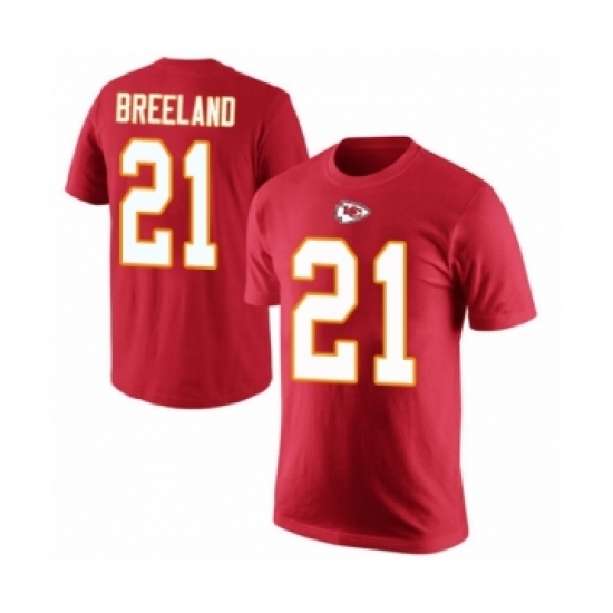 Football Men's Kansas City Chiefs #21 Bashaud Breeland Red Rush Pride Name & Number T-Shirt - Ujersey