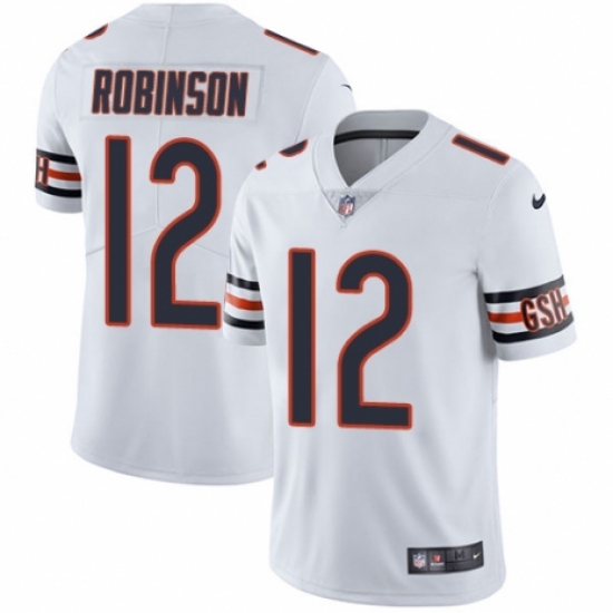 Men's Nike Chicago Bears #12 Allen Robinson White Vapor Untouchable Limited Player NFL Jersey - Ujersey