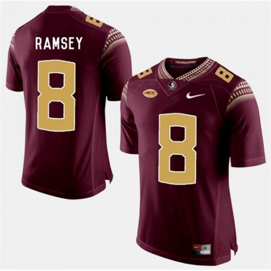 Florida State Seminoles #8 Jalen Ramsey Garnet Stitched Football Jersey - Ujersey