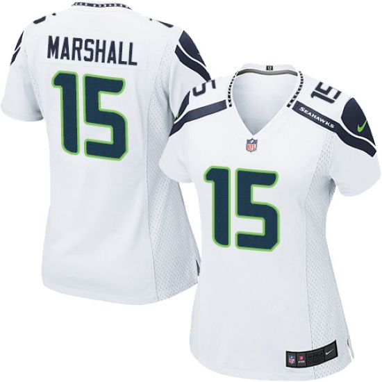 Women Nike Seattle Seahawks #15 Brandon Marshall Game White NFL Jersey - Ujersey