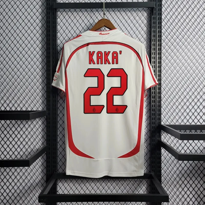 Kaká #22 AC Milan Retro Soccer Jersey Away UCL Final Custom Shirt 2006/07 - ujerseystore