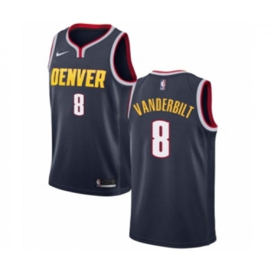 Women's Nike Denver Nuggets #8 Jarred Vanderbilt Swingman Navy Blue Road NBA Jersey - Icon Edition - Ujersey