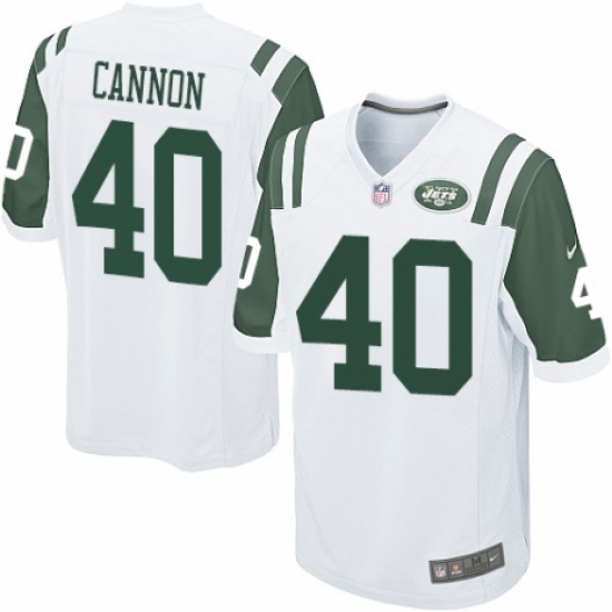 Men's Nike New York Jets #40 Trenton Cannon Game White NFL Jersey - Ujersey