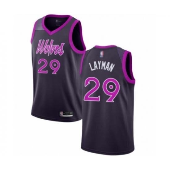 Women's Minnesota Timberwolves #29 Jake Layman Swingman Purple Basketball Jersey - City Edition - Ujersey
