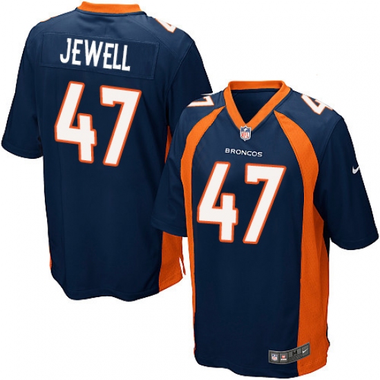 Men's Nike Denver Broncos #47 Josey Jewell Game Navy Blue Alternate NFL Jersey - Ujersey