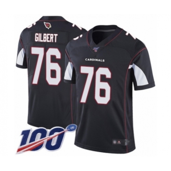 Men's Arizona Cardinals #76 Marcus Gilbert Black Alternate Vapor Untouchable Limited Player 100th Season Football Jersey - Ujersey