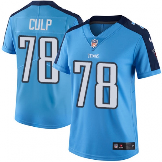 Women's Nike Tennessee Titans #78 Curley Culp Light Blue Team Color Vapor Untouchable Limited Player NFL Jersey - Ujersey