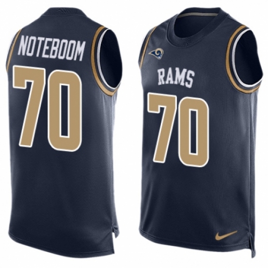 Men's Nike Los Angeles Rams #70 Joseph Noteboom Limited Navy Blue Player Name & Number Tank Top NFL Jersey - Ujersey