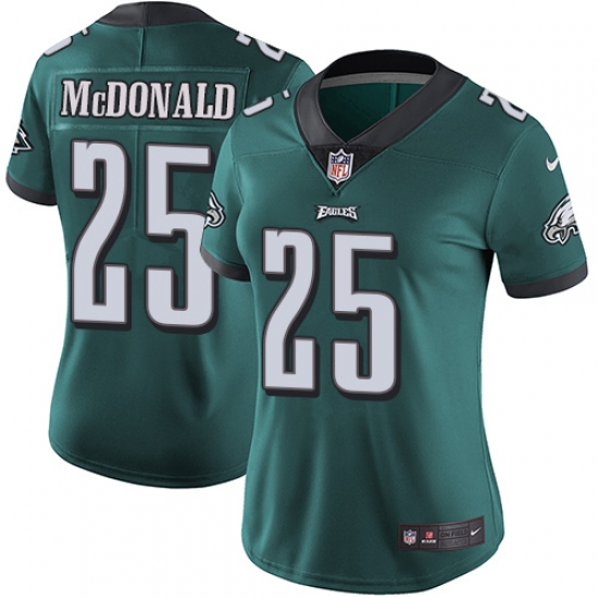 Women's Nike Philadelphia Eagles #25 Tommy McDonald Midnight Green Team Color Vapor Untouchable Limited Player NFL Jersey - Ujersey