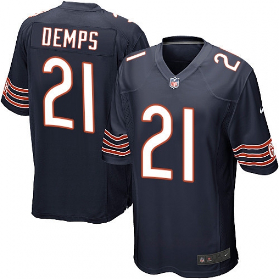 Men's Nike Chicago Bears #21 Quintin Demps Game Navy Blue Team Color NFL Jersey - Ujersey