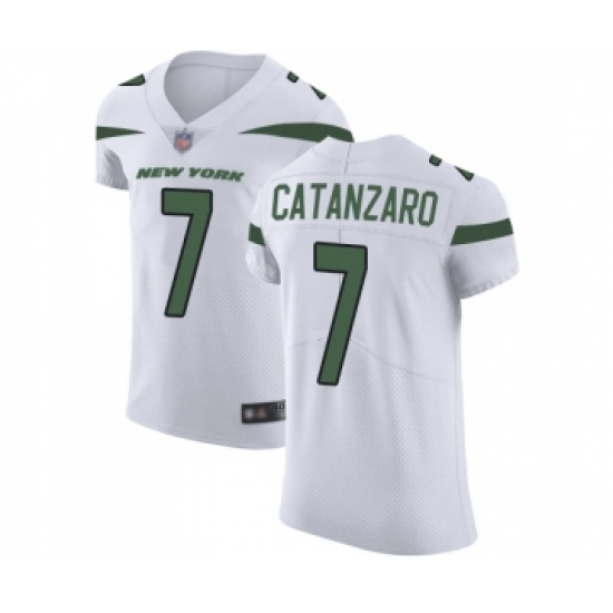 Men's New York Jets #7 Chandler Catanzaro White Vapor Untouchable Elite Player Football Jersey - Ujersey