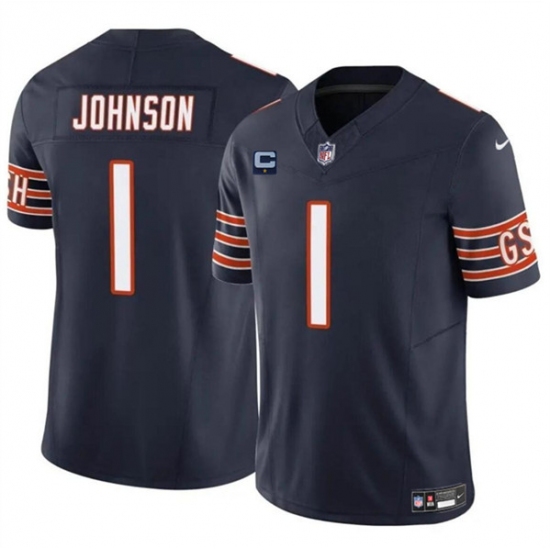 Men's Chicago Bears #1 Jaylon Johnson Navy 2024 F.U.S.E. With 1-star C Vapor Untouchable Limited Football Stitched Jersey - Ujersey