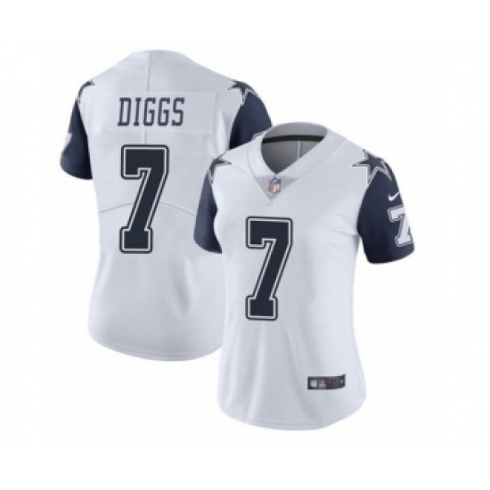 Women's Dallas Cowboys #7 Trevon Diggs White Thanksgiving Vapor Untouchable Limited Stitched Jersey(Run Small) - Ujersey