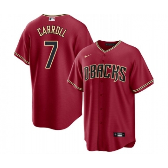 Men's Arizona Diamondbacks #7 Corbin Carroll Red Cool Base Stitched Baseball Jersey - Ujersey