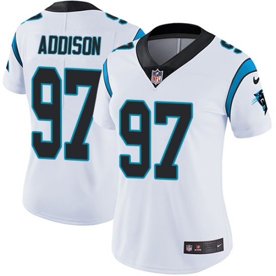 Women's Nike Carolina Panthers #97 Mario Addison White Vapor Untouchable Limited Player NFL Jersey - Ujersey