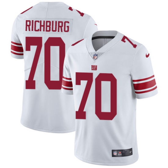 Men's Nike New York Giants #70 Weston Richburg White Vapor Untouchable Limited Player NFL Jersey - Ujersey
