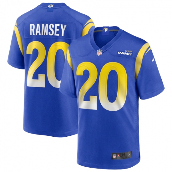 Men's Los Angeles Rams #20 Jalen Ramsey Blue Nike Royal Vapor Limited Jersey.webp - Ujersey