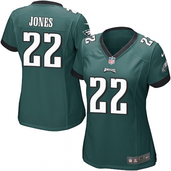 Women's Nike Philadelphia Eagles #22 Sidney Jones Game Midnight Green Team Color NFL Jersey - Ujersey