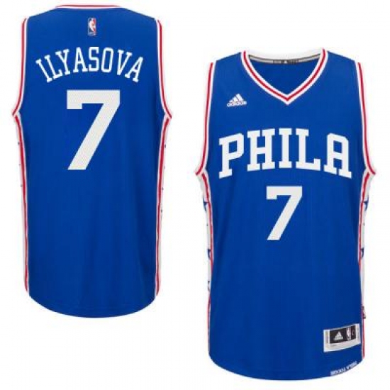 Men's Philadelphia 76ers #7 Ersan Ilyasova adidas Royal Swingman Road Jersey - Ujersey