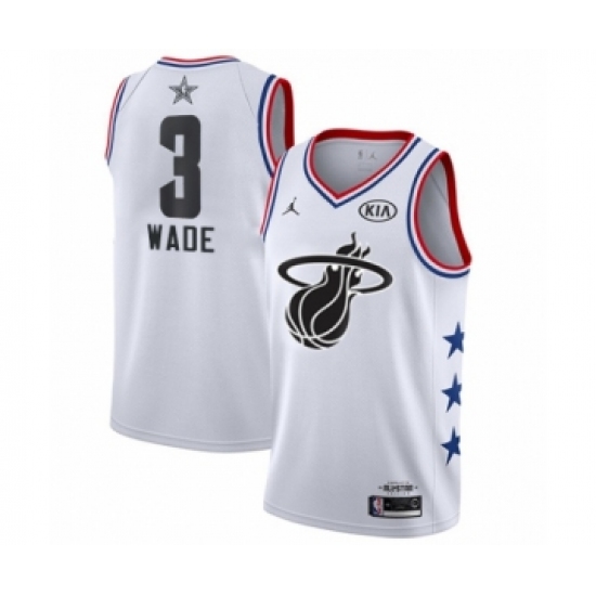 Women's Miami Heat #3 Dwyane Wade Swingman White 2019 All-Star Game Basketball Jersey - Ujersey