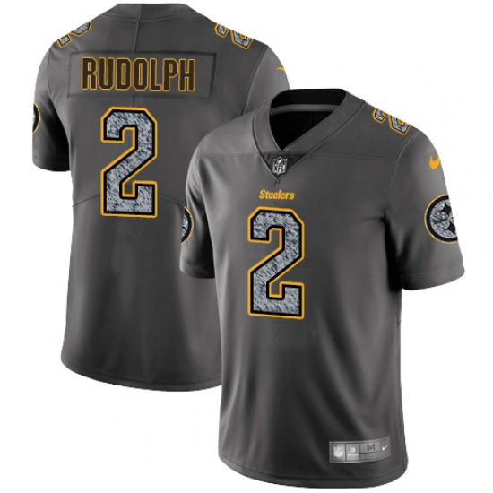 Men's Nike Pittsburgh Steelers #2 Mason Rudolph Gray Static Vapor Untouchable Limited NFL Jersey - Ujersey