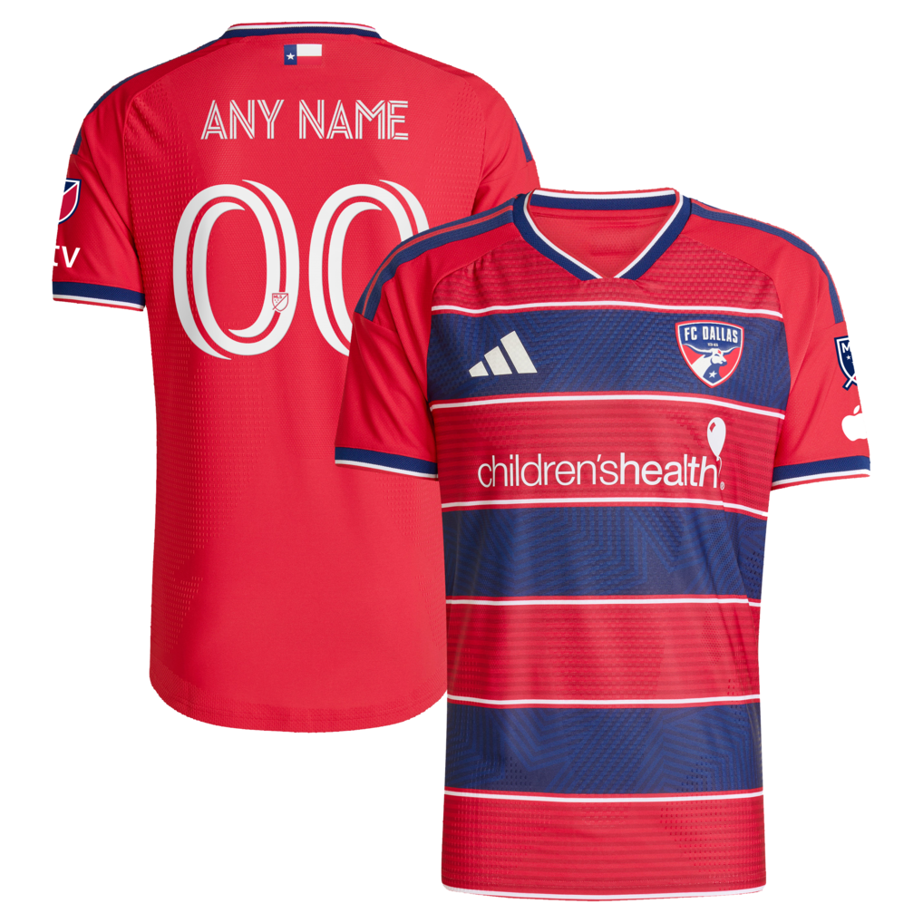 Men's FC Dallas adidas Red 2026 DNA Kit On-Field Authentic Patch Custom Jersey - Ujersey