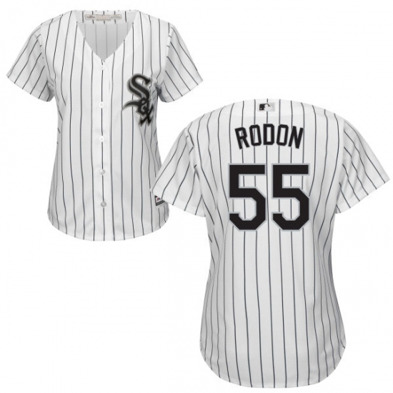 Women's Majestic Chicago White Sox #55 Carlos Rodon Authentic White Home Cool Base MLB Jersey - Ujersey