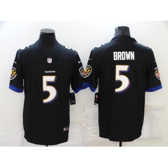Men's Baltimore Ravens #5 Marquise Brown Nike Black Limited Player Jersey - Ujersey