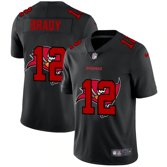 Men's Tampa Bay Buccaneers #12 Tom Brady Black Nike Black Shadow Edition Limited Jersey - Ujersey