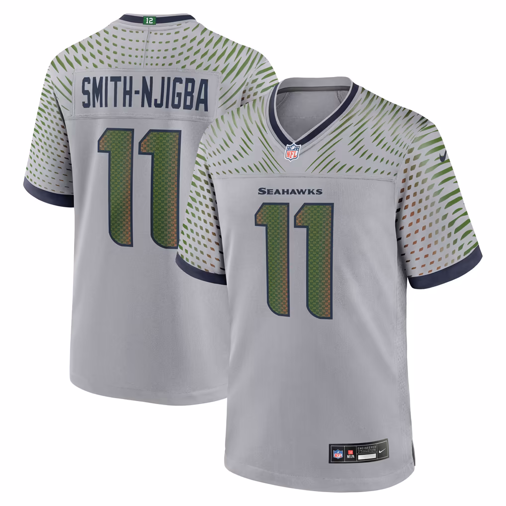 Men's Seattle Seahawks Jaxon Smith-Njigba Nike Gray Rivalries Collection Game Jersey - Ujersey